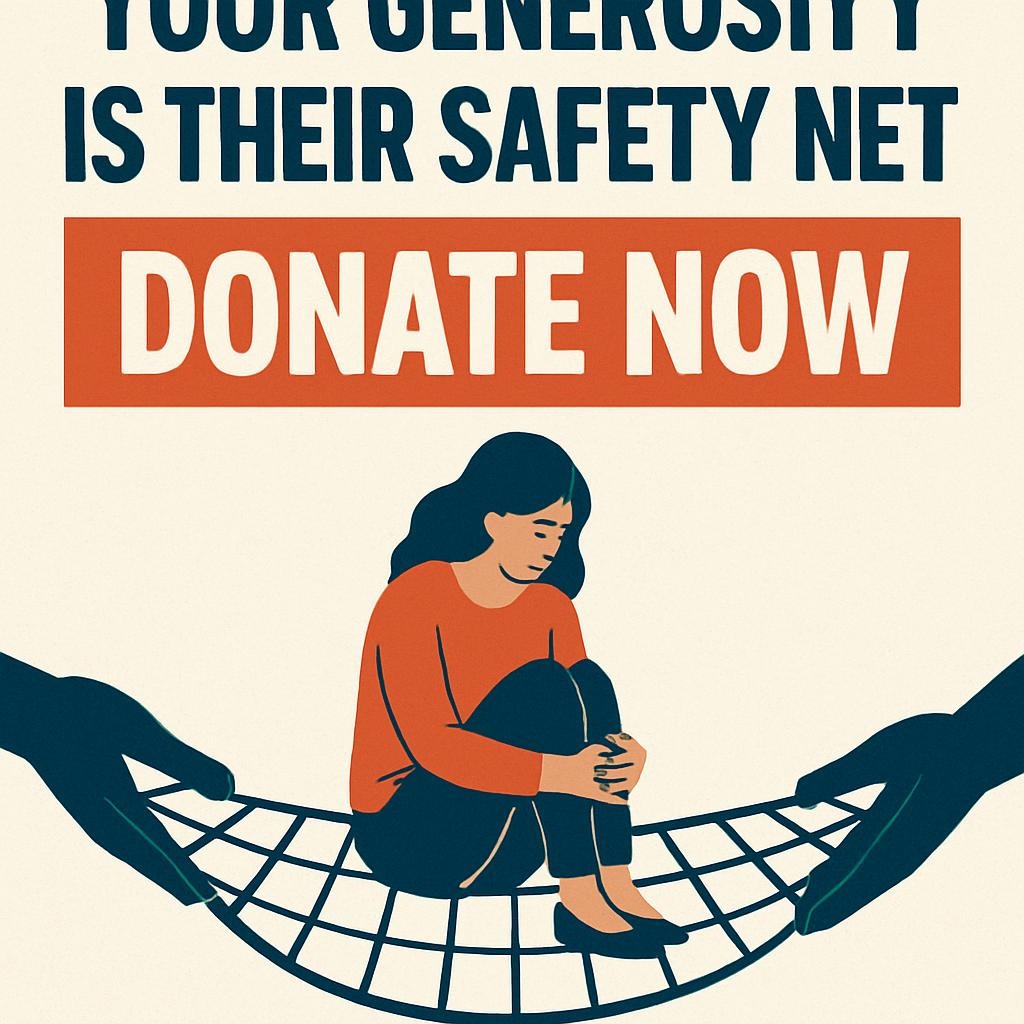 Your Generosity is Their Safety Net. Donate Now