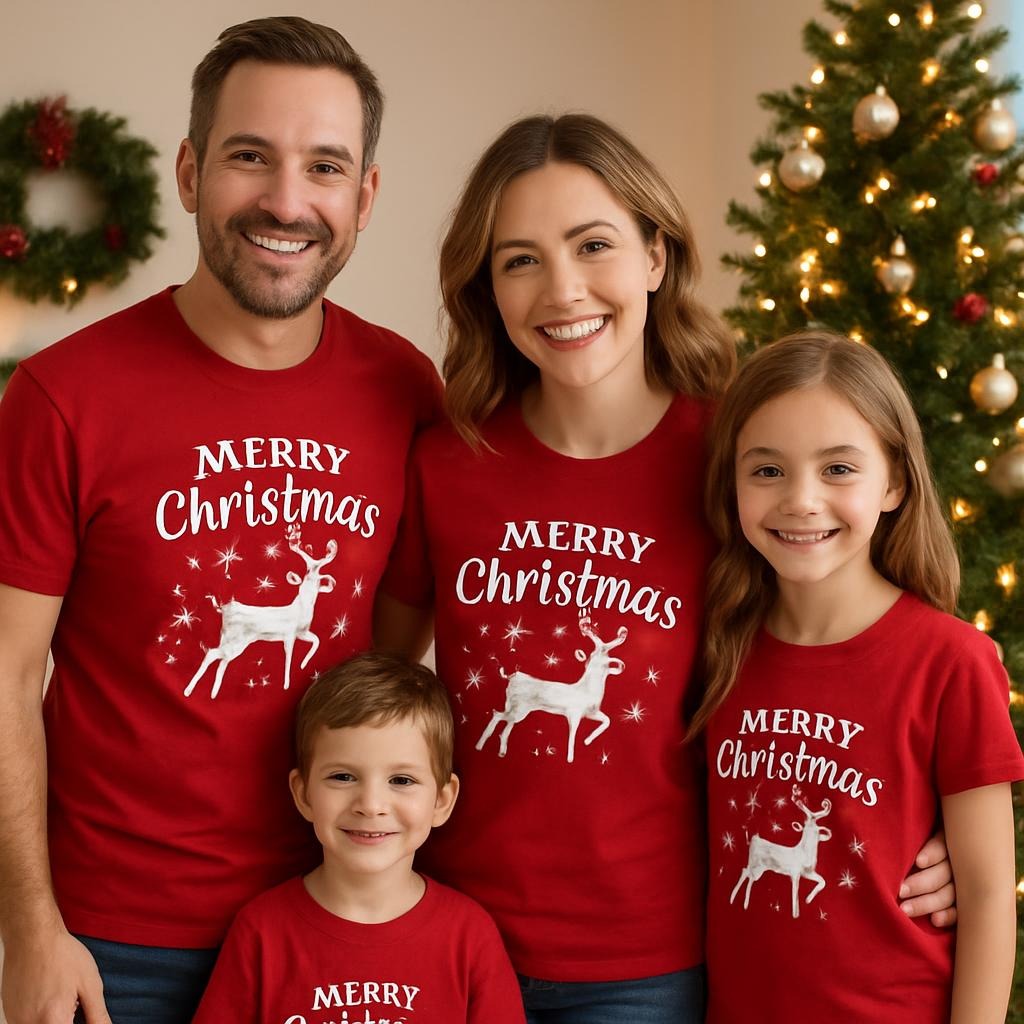 Make Your Family Photo Pop — Matching Christmas Tees Inside!
