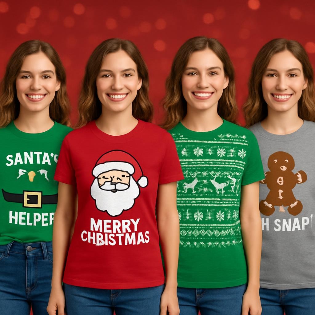 From Santa’s Helper to Ugly Sweater Alternate — Find Your Christmas Tee Here