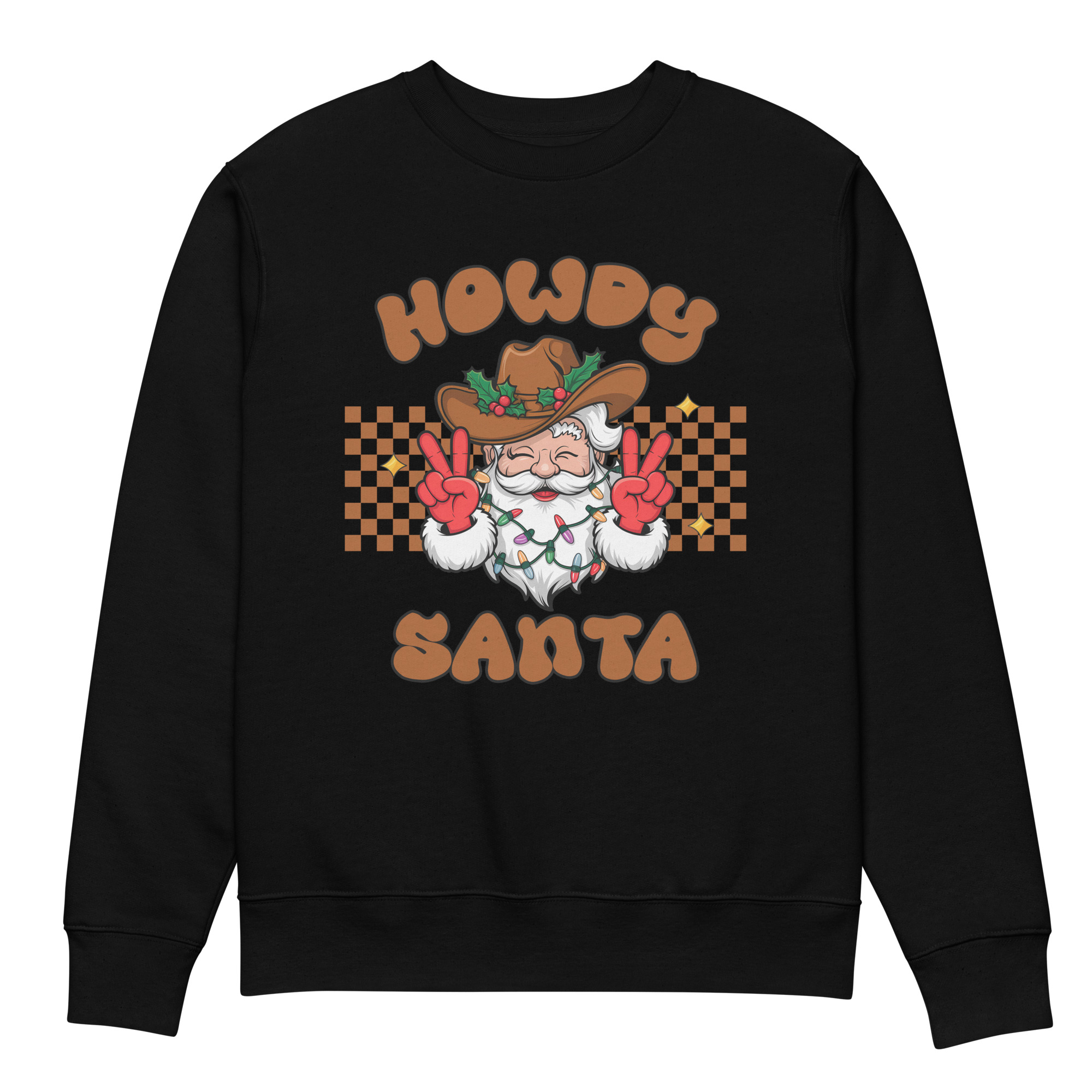 howdy santa Unisex eco sweatshirt