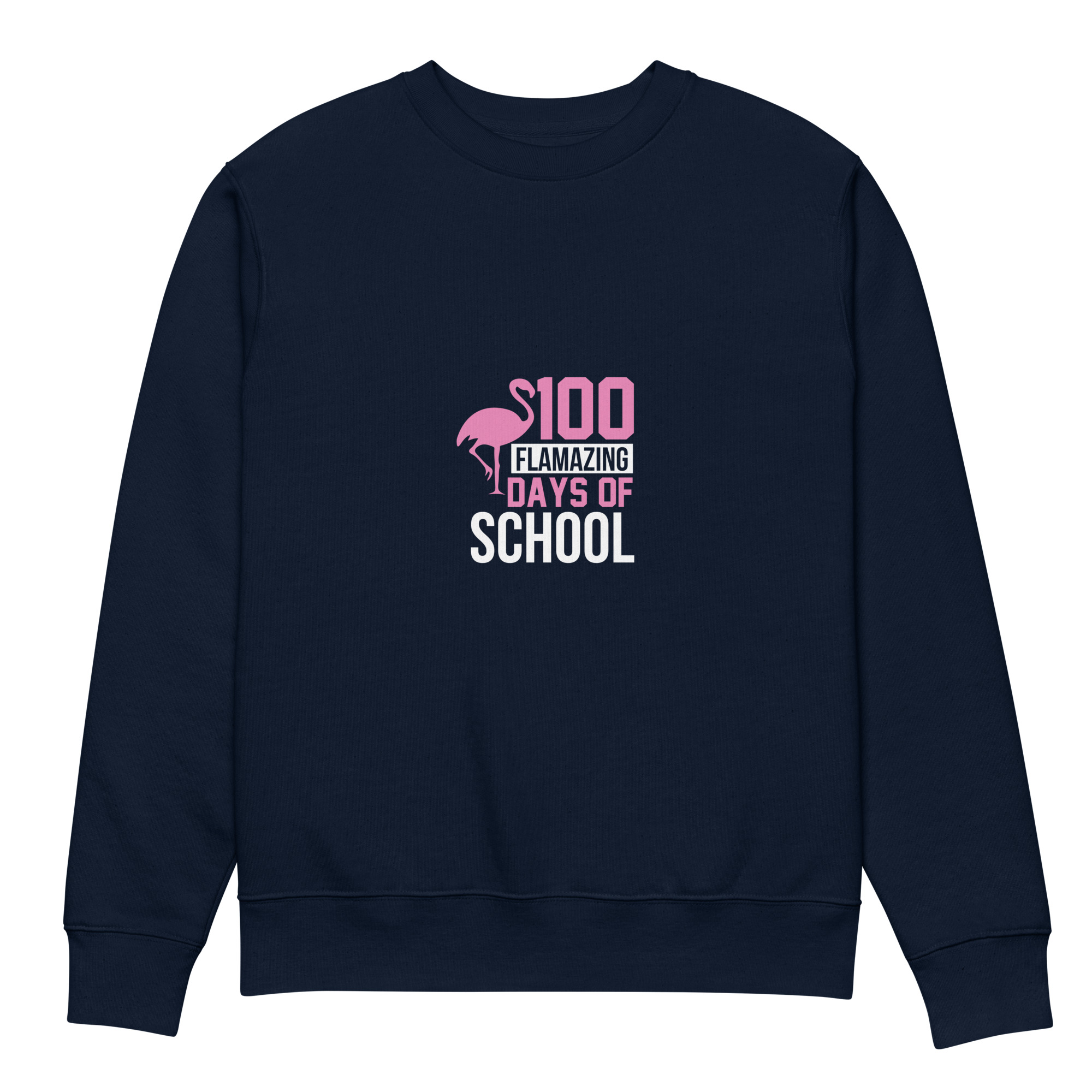 100 Flamazing Days of School Unisex eco sweatshirt - Image 3