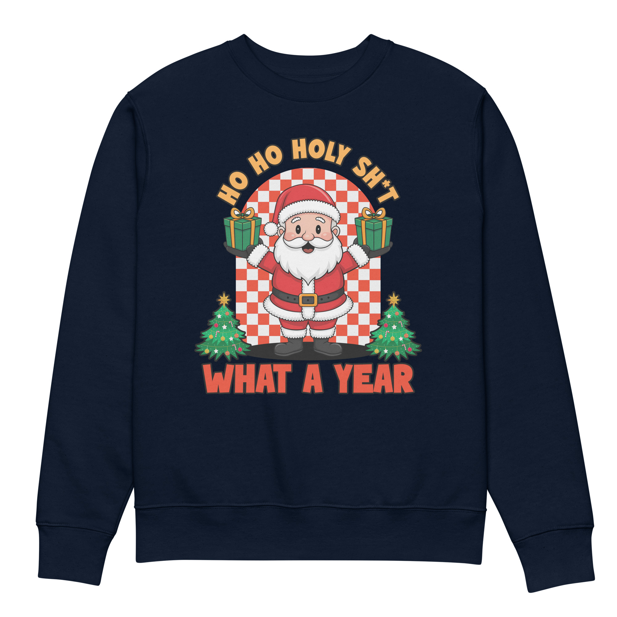 Ho ho holy shit What a year Unisex eco sweatshirt - Image 3