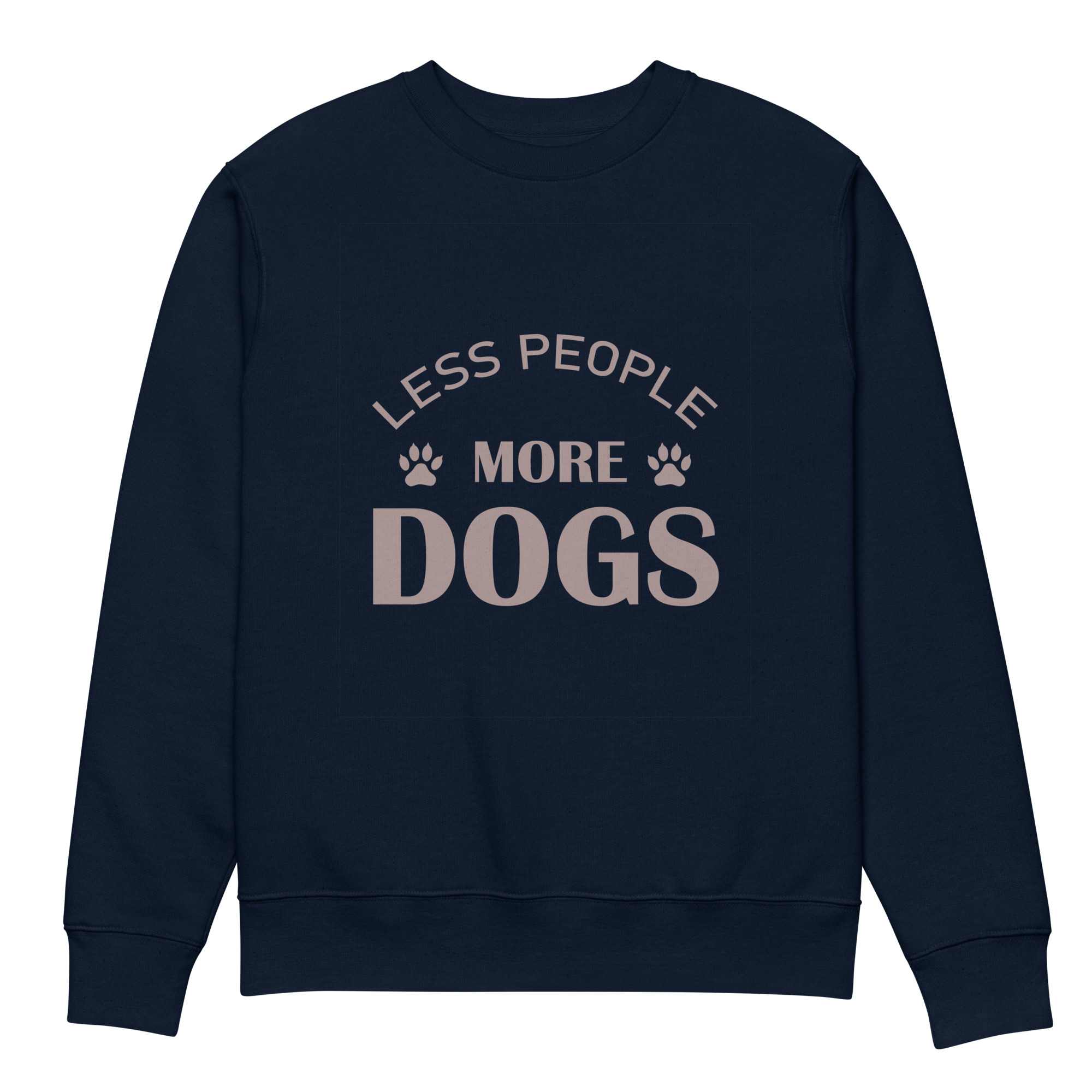 Less People More Dogs Unisex eco sweatshirt - Image 3