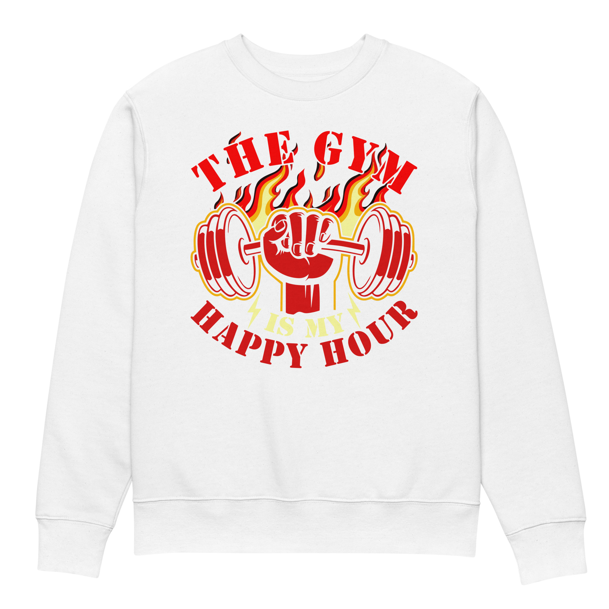 Gym Is My Happy Hour Unisex eco sweatshirt - Image 5