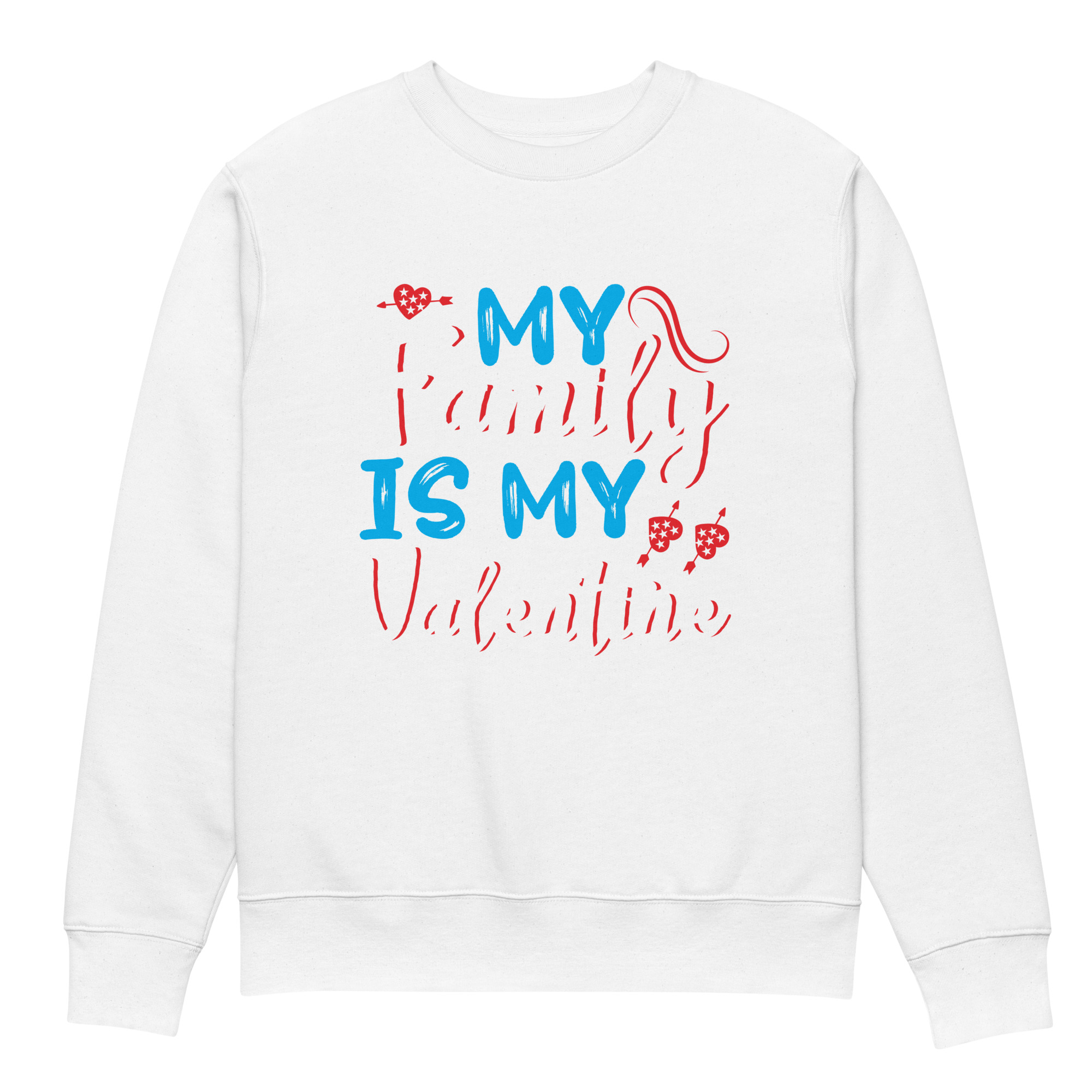 Family Is My Valentine Unisex eco sweatshirt - Image 5