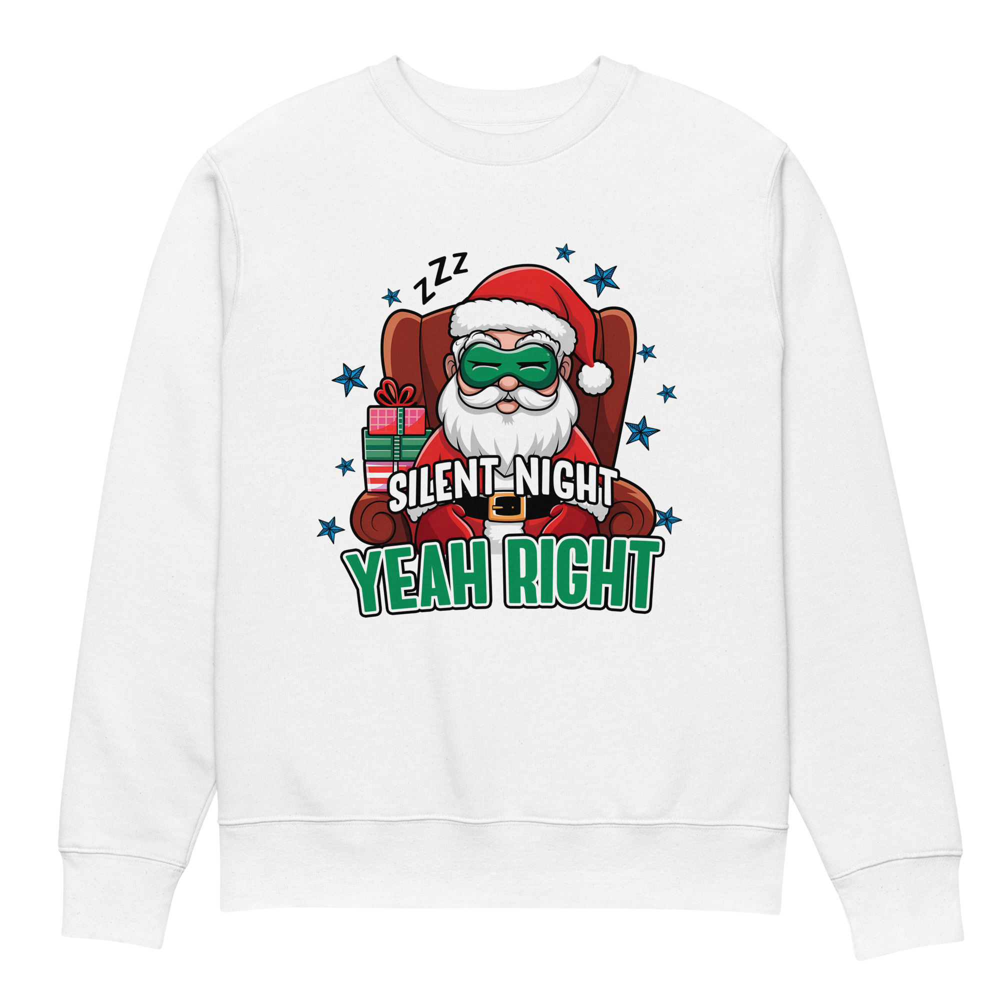 Silent Night Yeah Right Unisex eco sweatshirt - Image 5