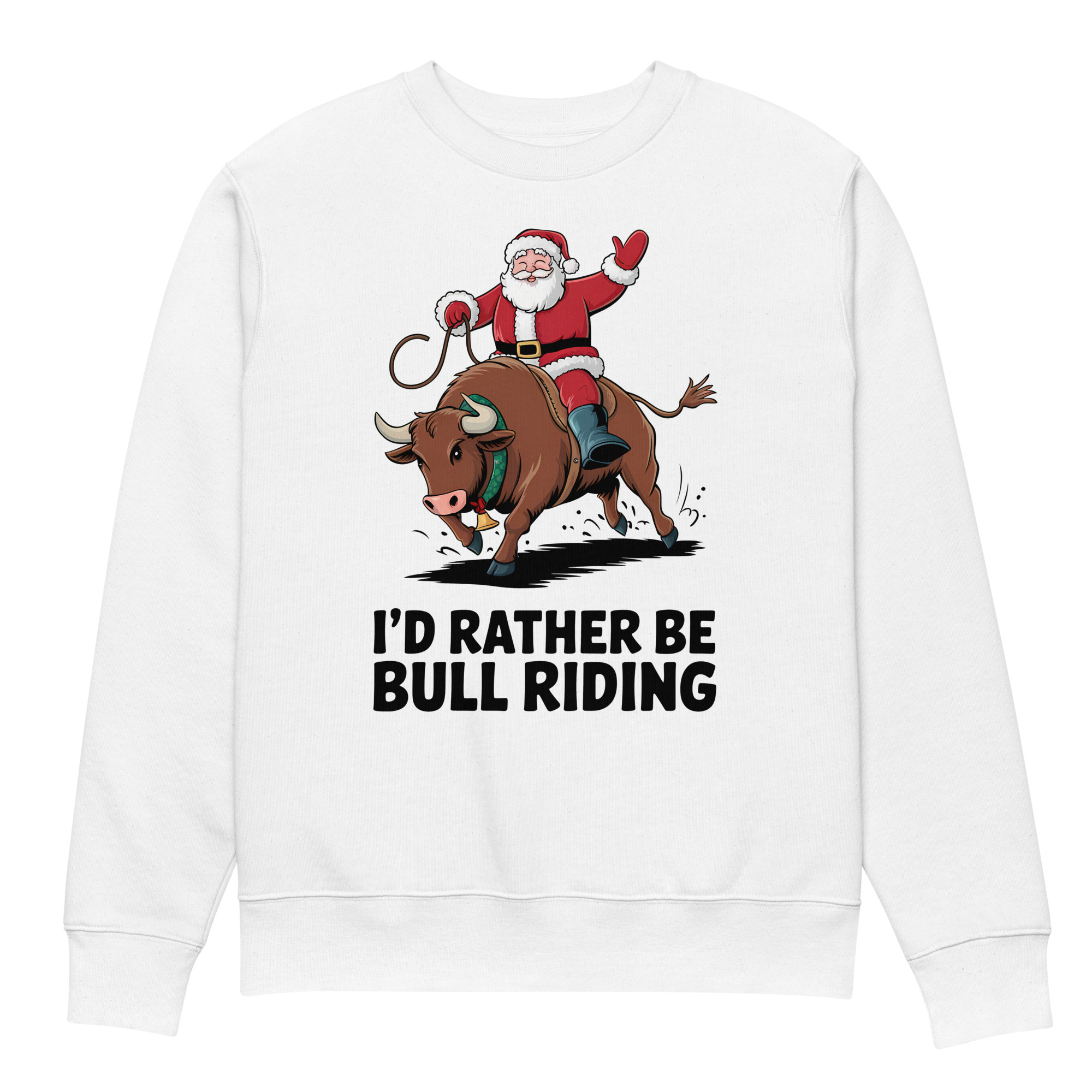 I’d Rather Bull Riding Unisex eco sweatshirt - Image 5