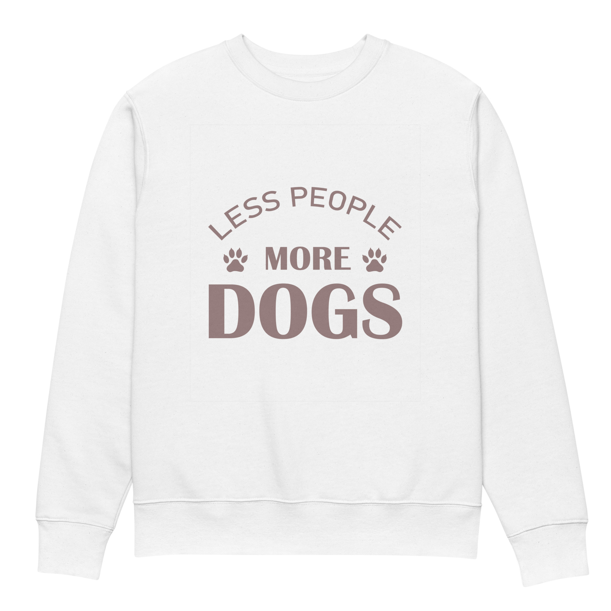Less People More Dogs Unisex eco sweatshirt - Image 5